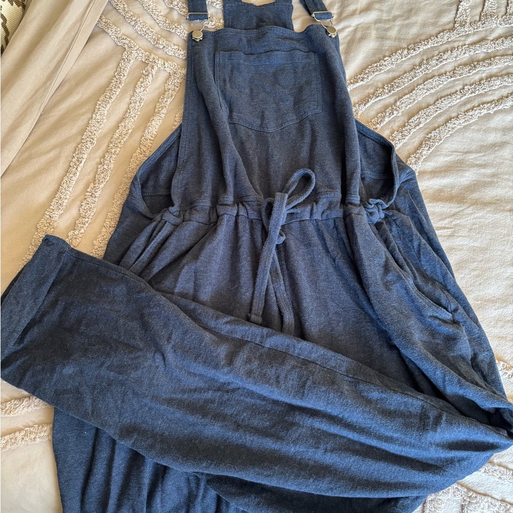 Blue Sweatpant Overalls